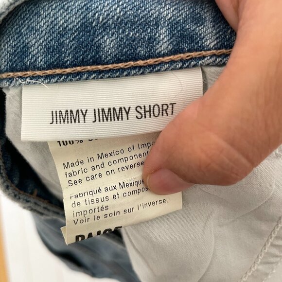 Paige jimmy jimmy short distressed denim shorts size 31 light wash summer - Picture 4 of 5